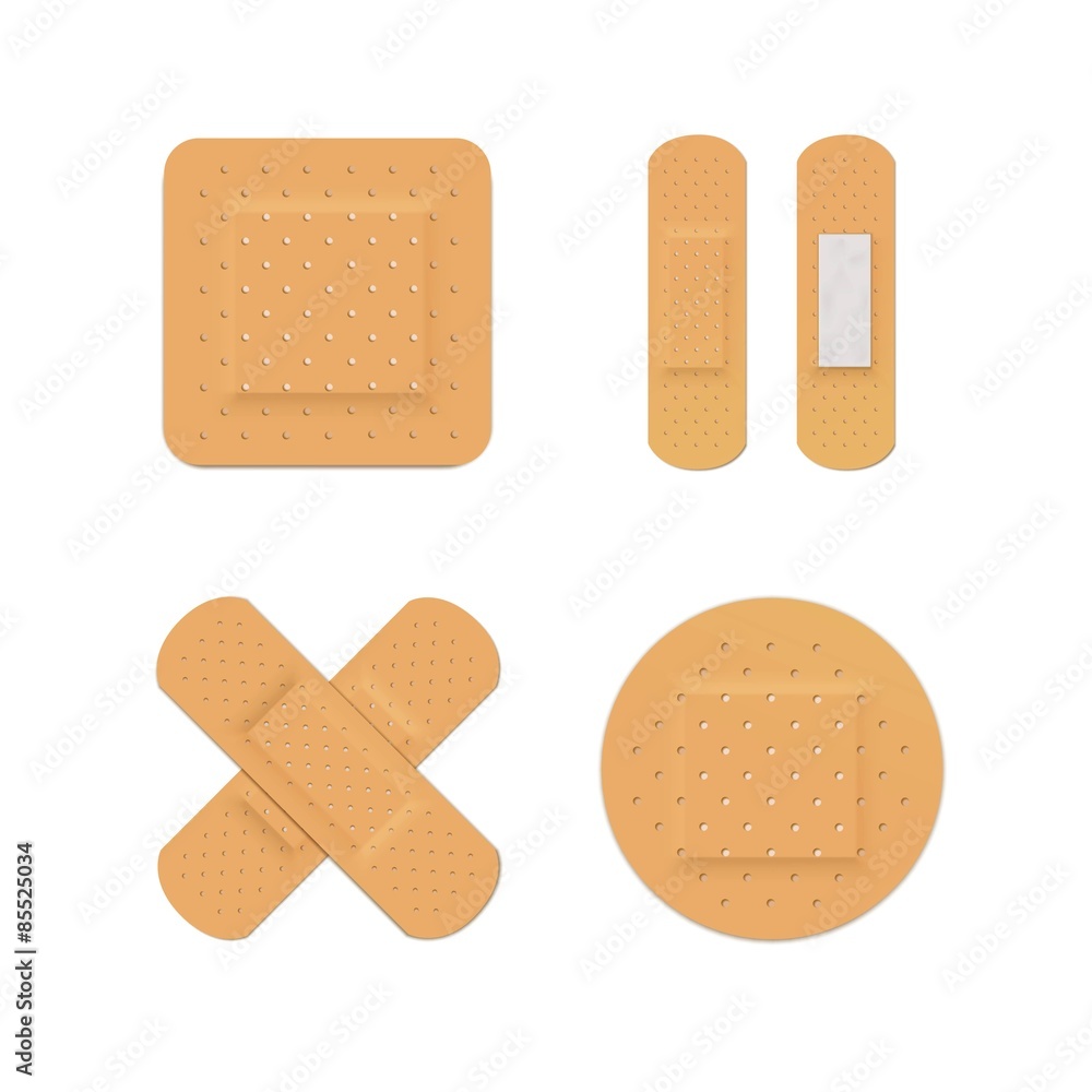 Vector Bandages Plasters Medical Adhesive Vector Bandages Plasters Medical Adhesive