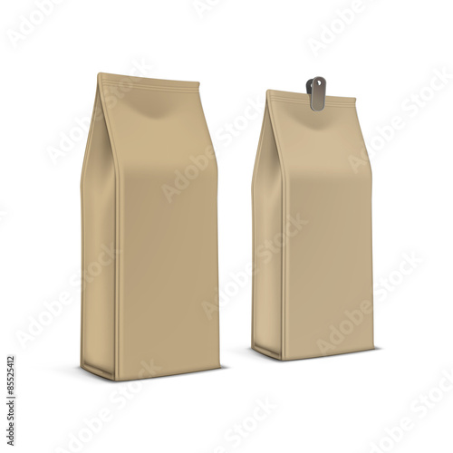 Vector Coffee Tea Packaging Package Bag Isolated