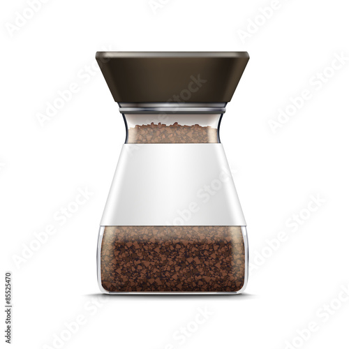 Vector Coffee Glass Jar Packaging Package Isolated