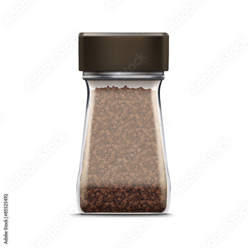 Vector Coffee Glass Jar Packaging Package Isolated
