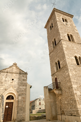 The Church of St Anselm on town square, Nin, Croatia photo