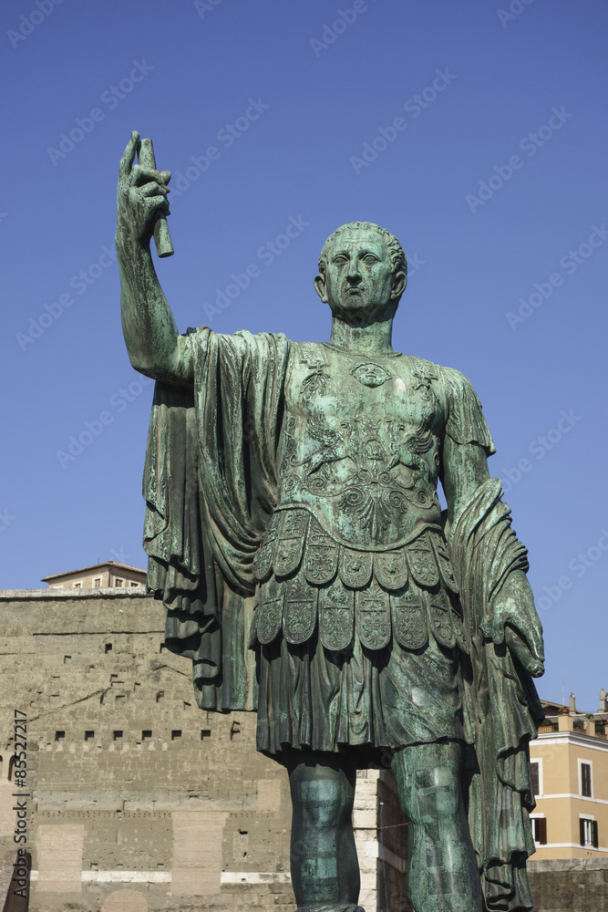 Statue of Roman Emperor Nerva on the via dei Fori Imperiali