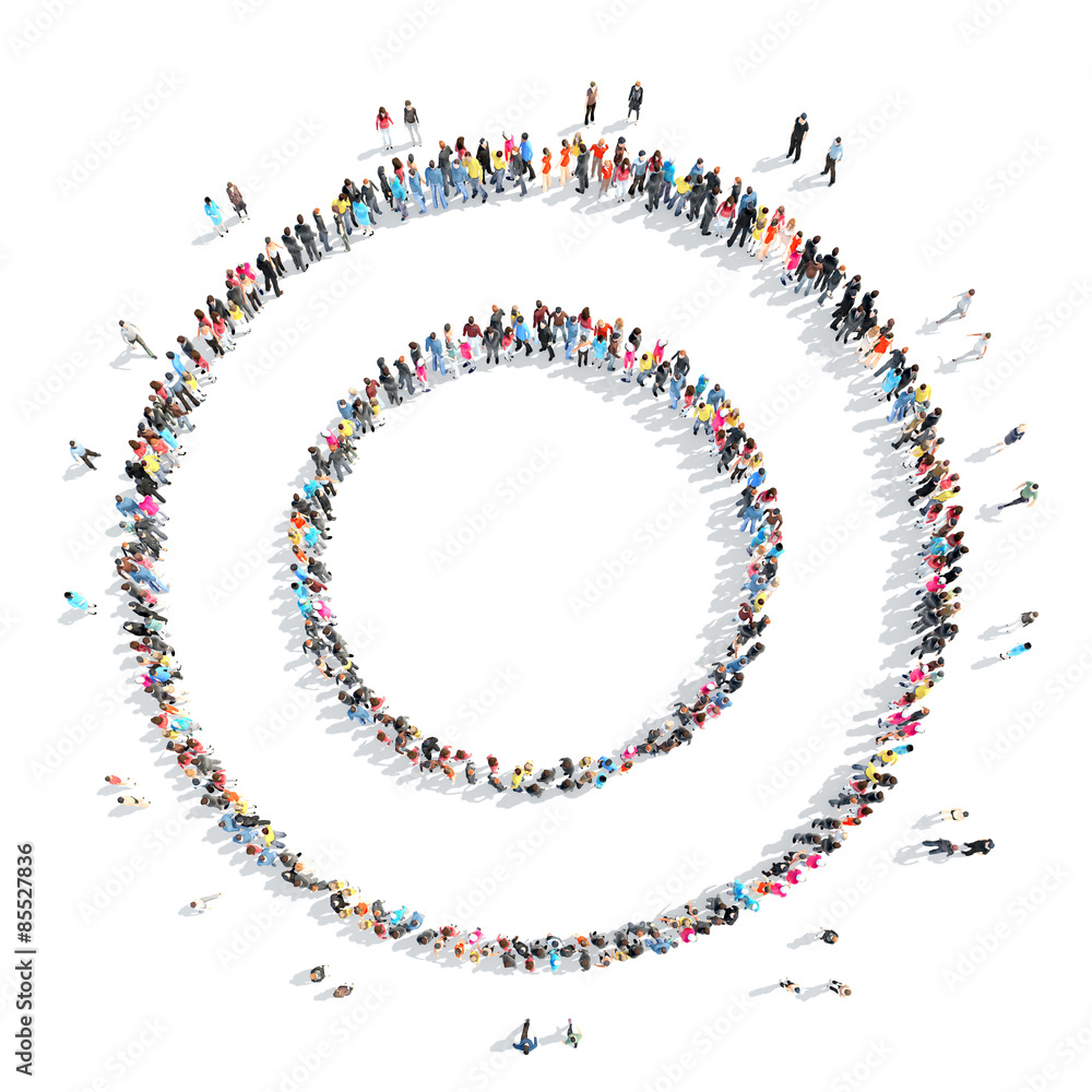 people in the shape of a circle. people in the shape of a circle.