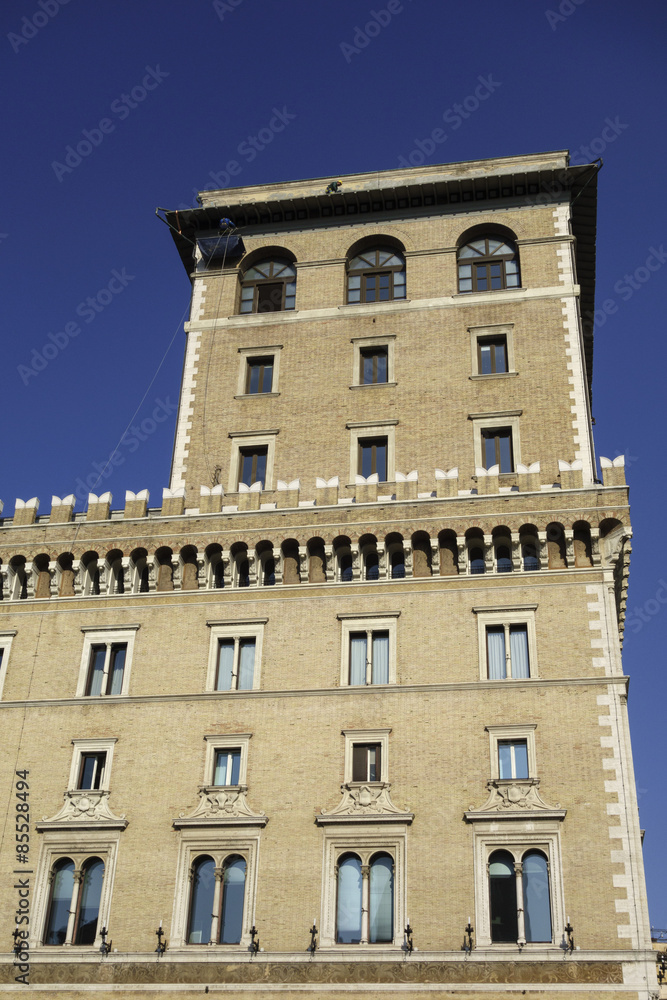 Palazzo Venezia renaissance palace on Piazza Venezia Rome Italy