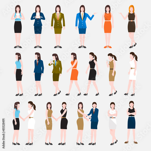 Business Peoples acting in workplace - Vector Illustration, Graphic Design Editable For Your Design.

