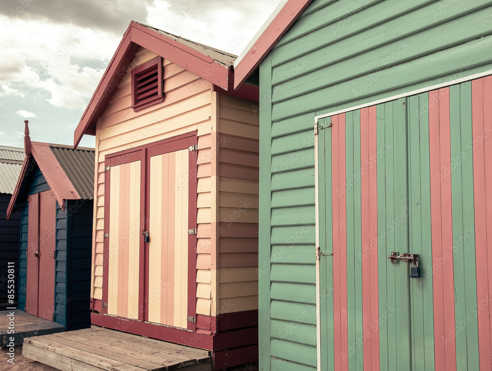 Bathing houses at Brighton Beach, Australia Bathing houses at Brighton Beach, Australia
