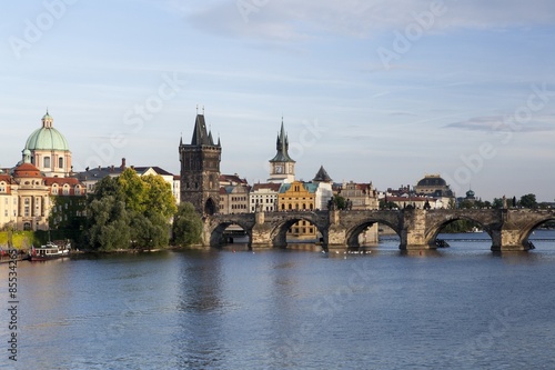 Historic Charles Bridge in Prague  Czech Republic