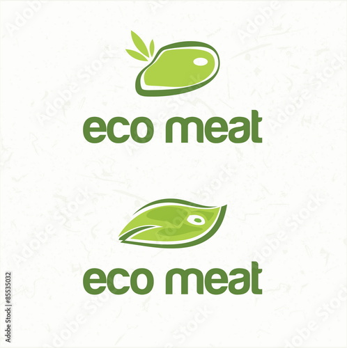 Abstract illustration of stylized eco meat