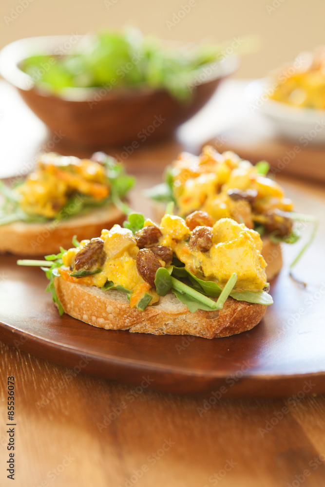 Curried Chicken Salad Crostini Curried Chicken Salad Crostini