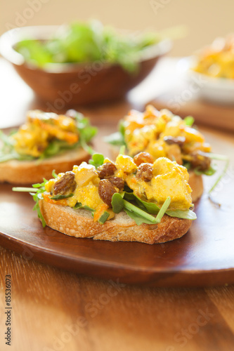 Curried Chicken Salad Crostini