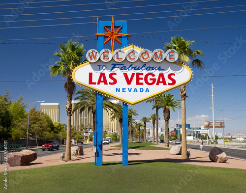 famous sign on Las Vegas Boulevard (Strip), Nevada, USA