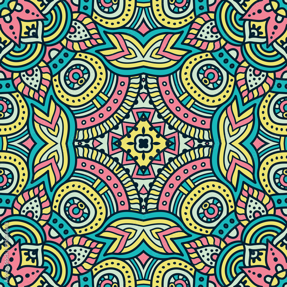 Ethnic floral seamless pattern Ethnic floral seamless pattern