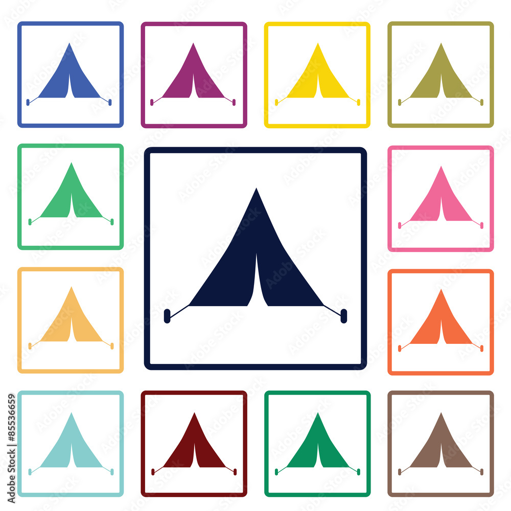 Travel tent icon