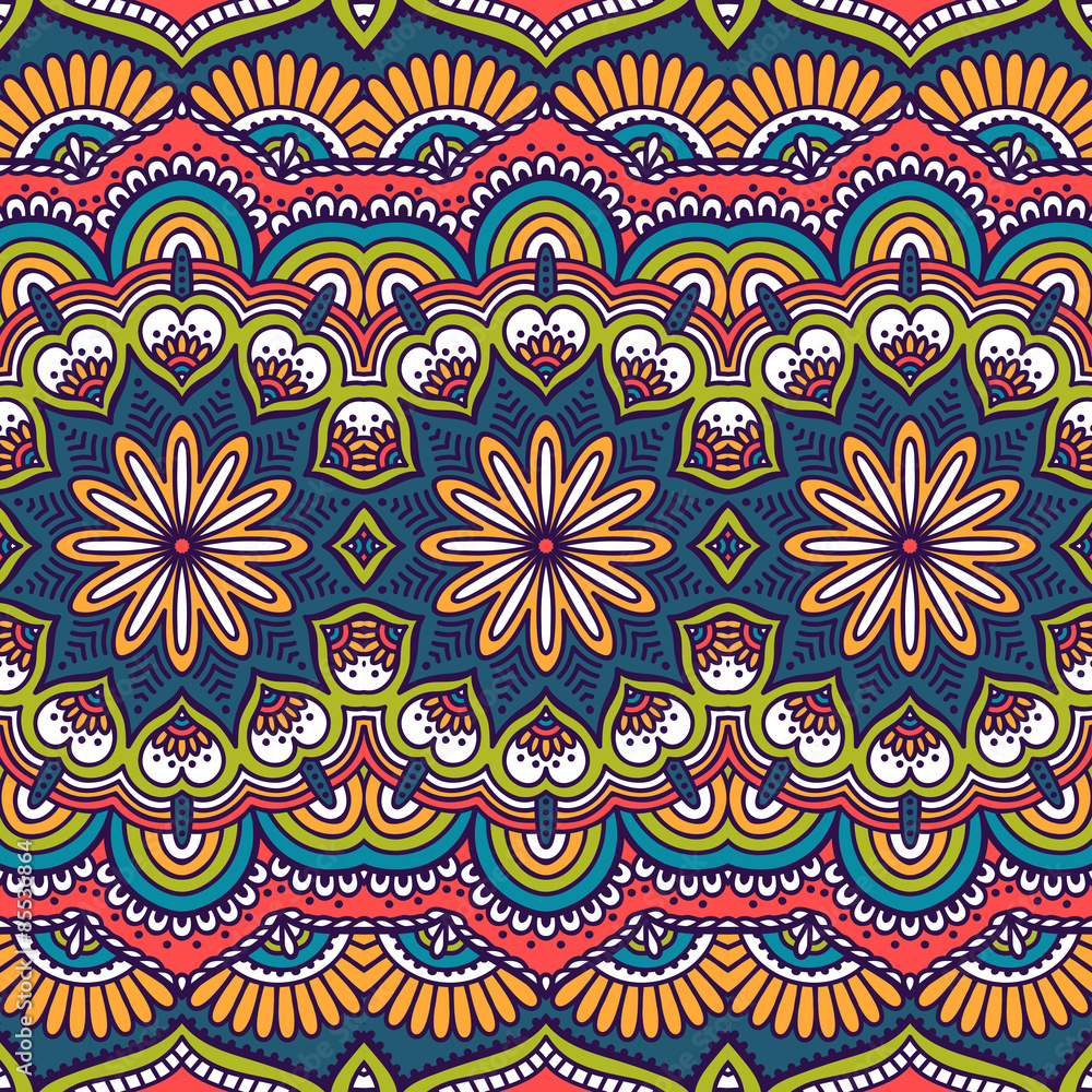 Ethnic floral seamless pattern Ethnic floral seamless pattern