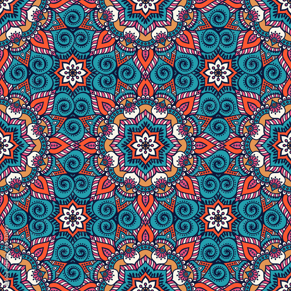 Ethnic floral seamless pattern Ethnic floral seamless pattern