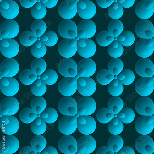 Abstract flower seamless pattern. Editable vector. Eps 10