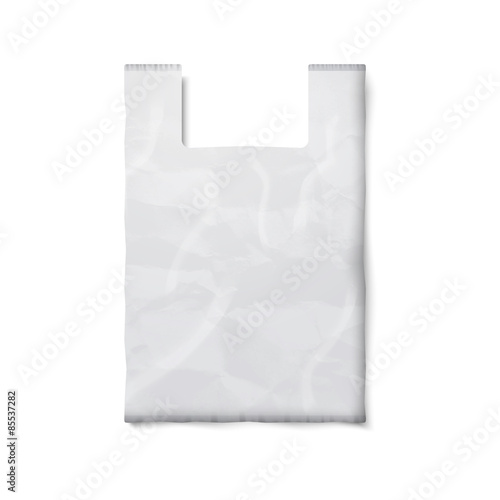 Blank plastic bag with place for your design and branding