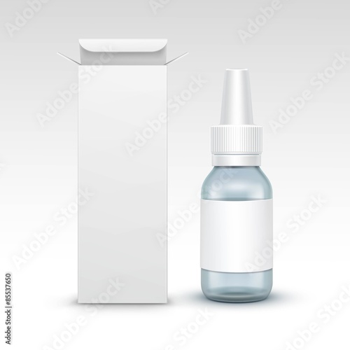 Vector Blank Medicine Medical Glass Spray Bottle