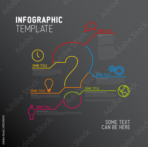 Vector Question Mark Infographic report template
