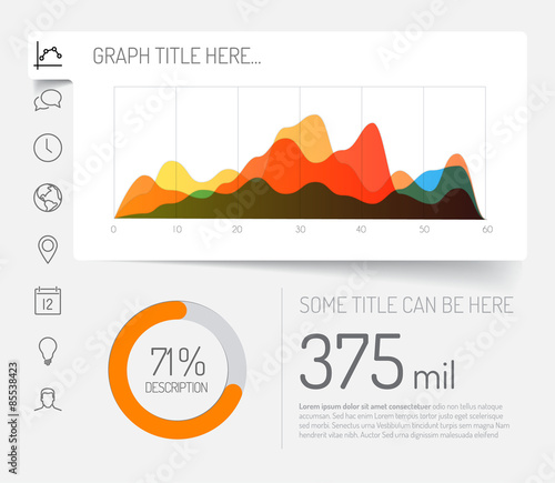 Simple infographic dashboard template