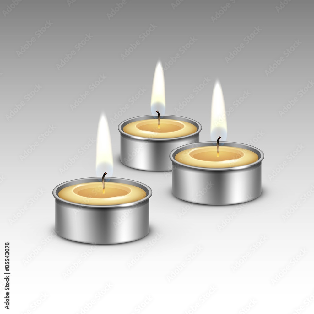 Candles in the Metal Candlesticks Candles in the Metal Candlesticks