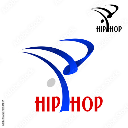 Hip hop dancer sporting emblem