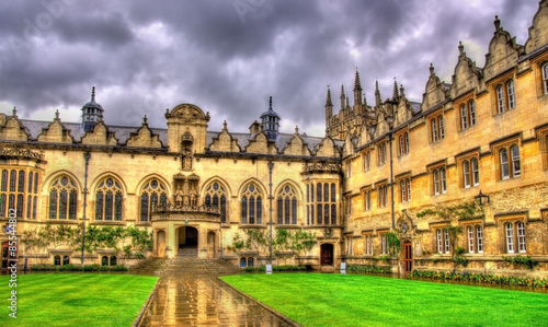 Quad of Oriel College in Oxford - England photo