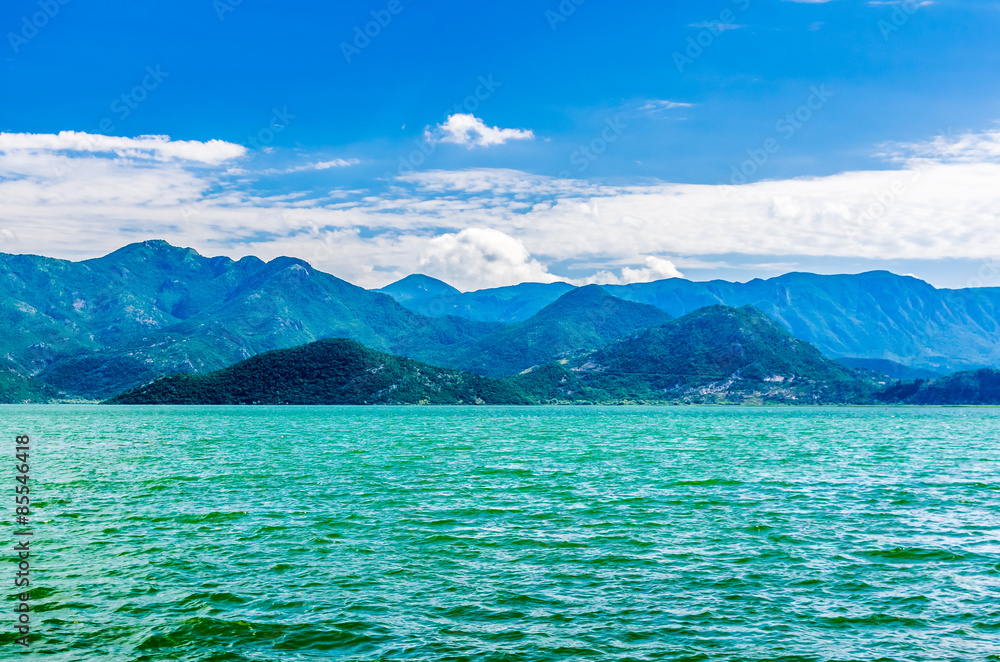 Landscape view on Skadarske lake in Montenegro