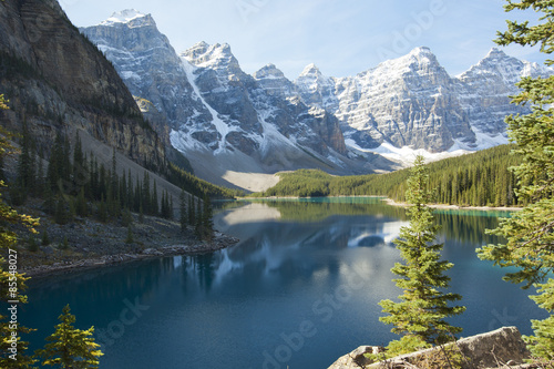 moraine lake and valley of ten peaks © nickjene