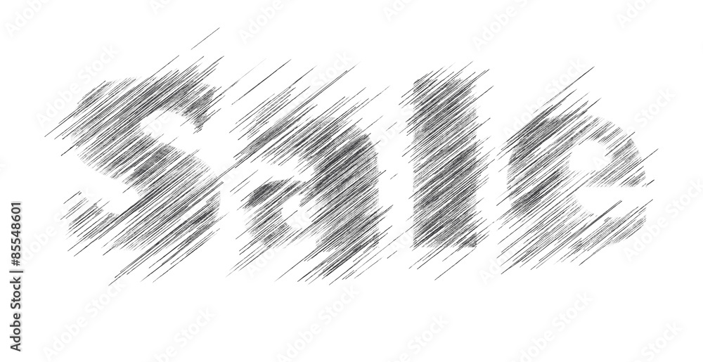 vector pencil inscription word sale, create one touches with oblique lines vector pencil inscription word sale, create one touches with oblique lines
