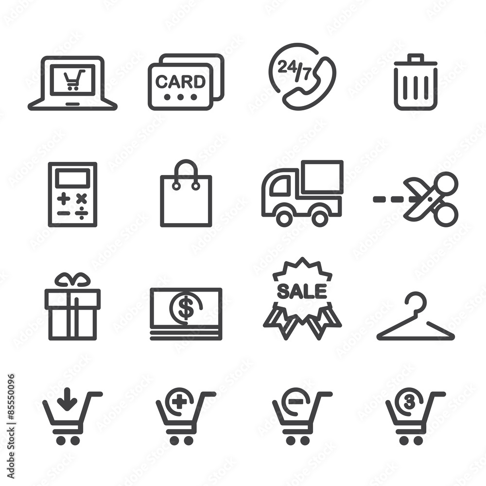  shopping line icon