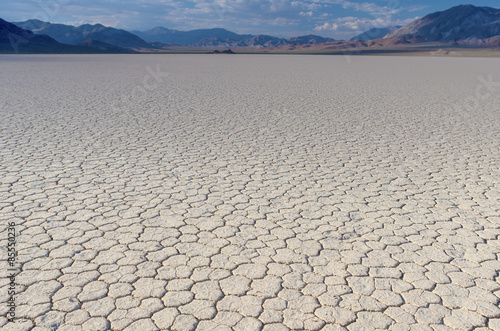 Mud and Clay of Dried and Unique Racetrack Playa in Deat Valley