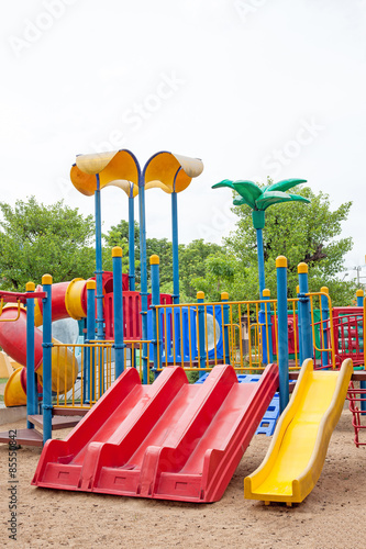 Modern  area for children playground in park