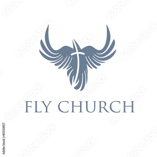 Christian concept,bird and cross