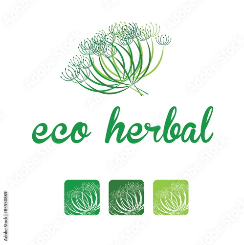 floral elements, herbal silhouette