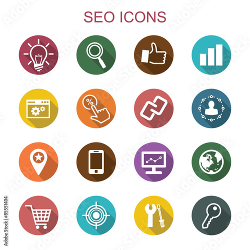 seo long shadow icons