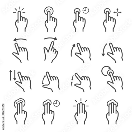 touch screen icons