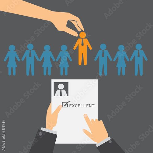 human resource or HR management infographics element and background. recruitment process. Can be used for statistic , business data, web design, info chart, brochure template. vector illustration