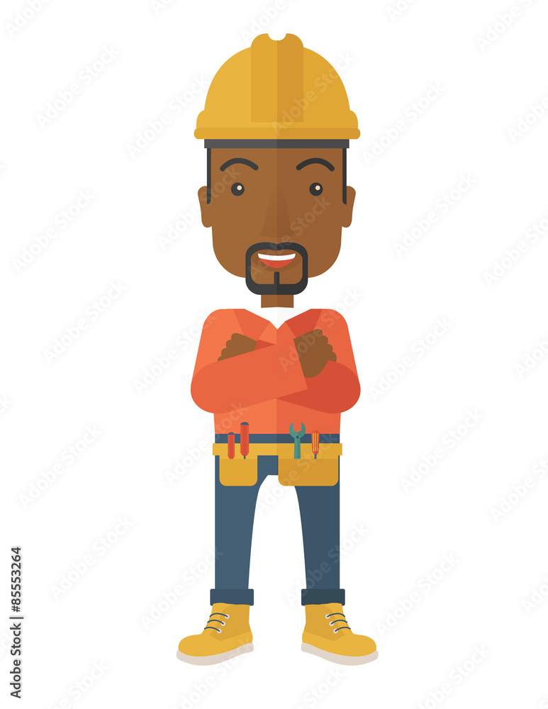 African-american Constructions worker