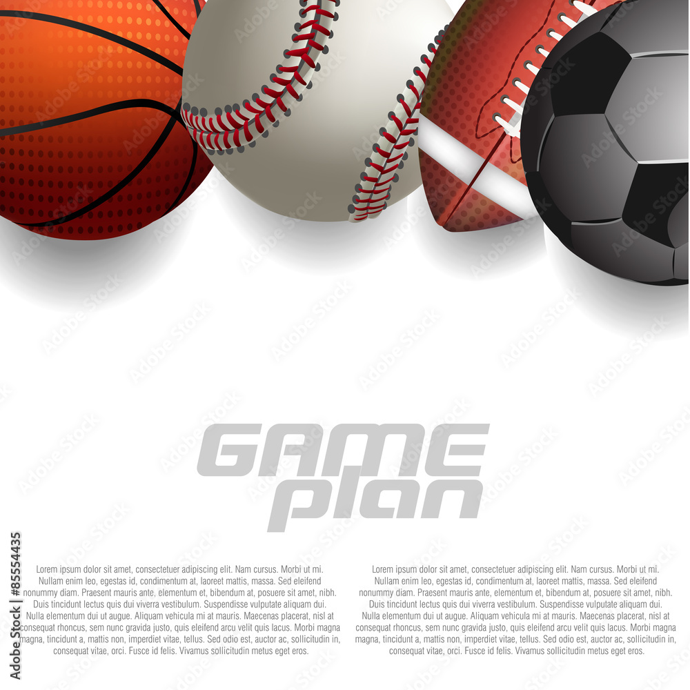 Fototapeta premium Sports Balls. isolated on white