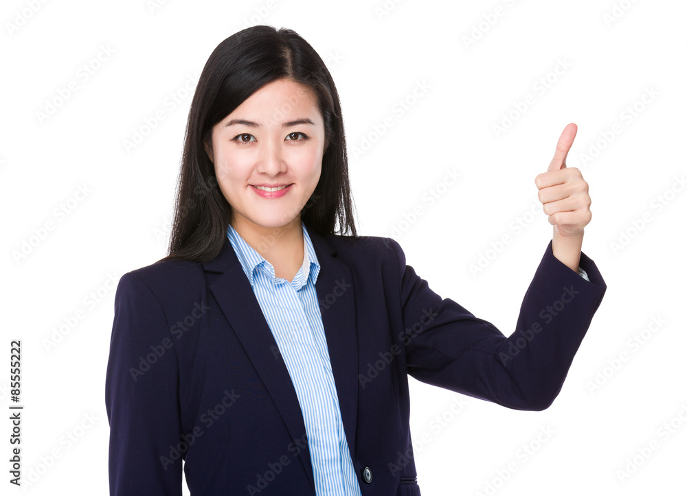 Young buisnesswoman with thumb up gesture Young buisnesswoman with thumb up gesture