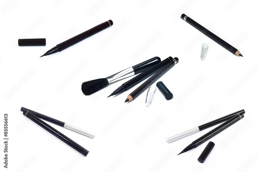 Collection of cosmetics makeup Eyeliner ,Black pencil eye liner