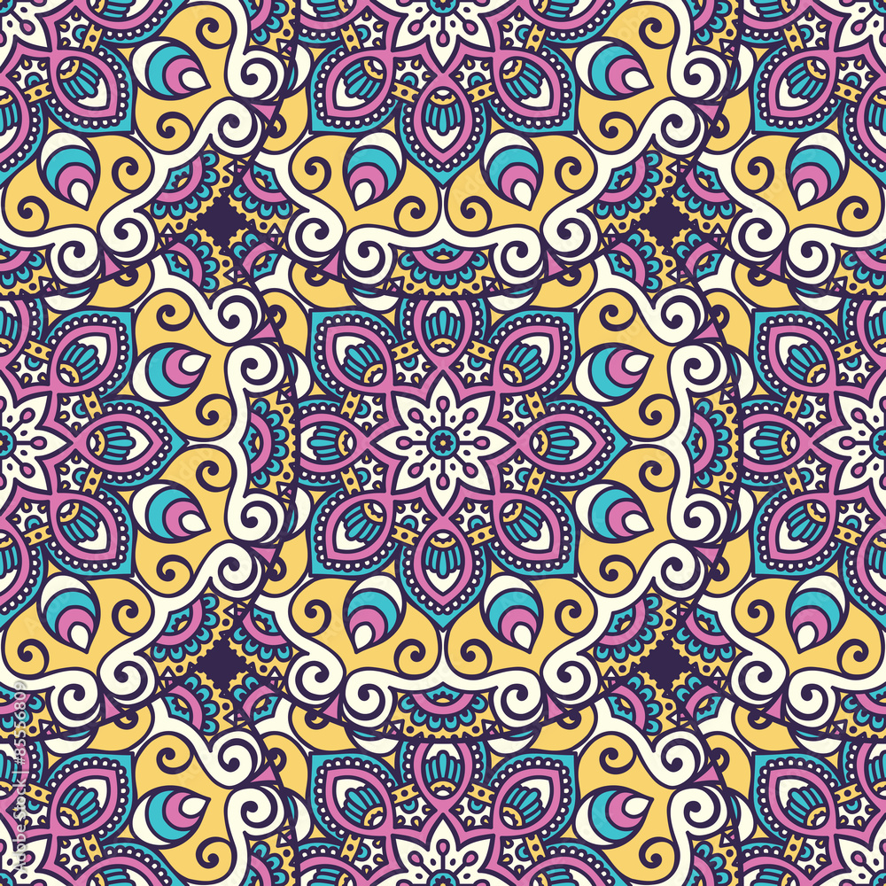 Ethnic floral seamless pattern Ethnic floral seamless pattern