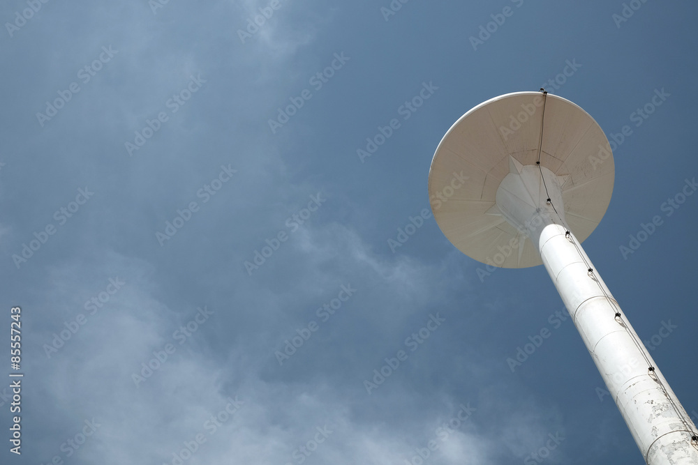White Water tank in blue sky White Water tank in blue sky