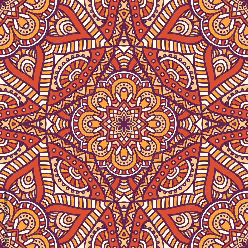 Ethnic floral seamless pattern Ethnic floral seamless pattern