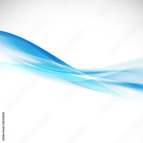 abstract smooth blue wave background isolate on white background