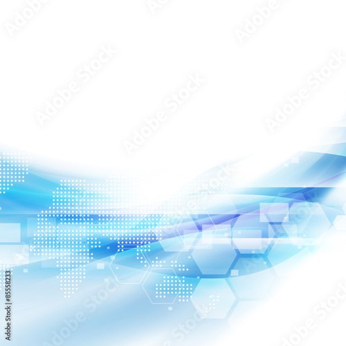 Abstract flow blue background for technology or science concept