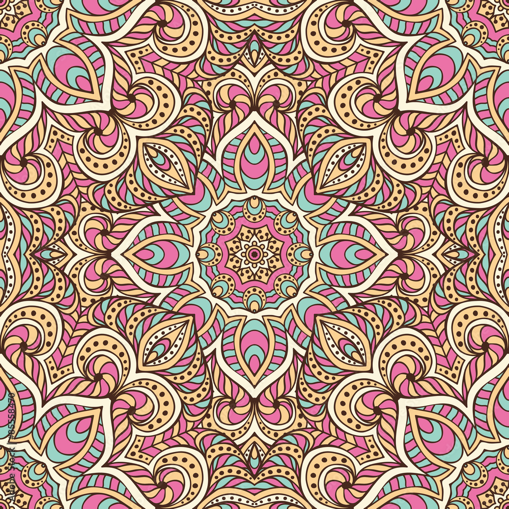 Ethnic floral seamless pattern Ethnic floral seamless pattern