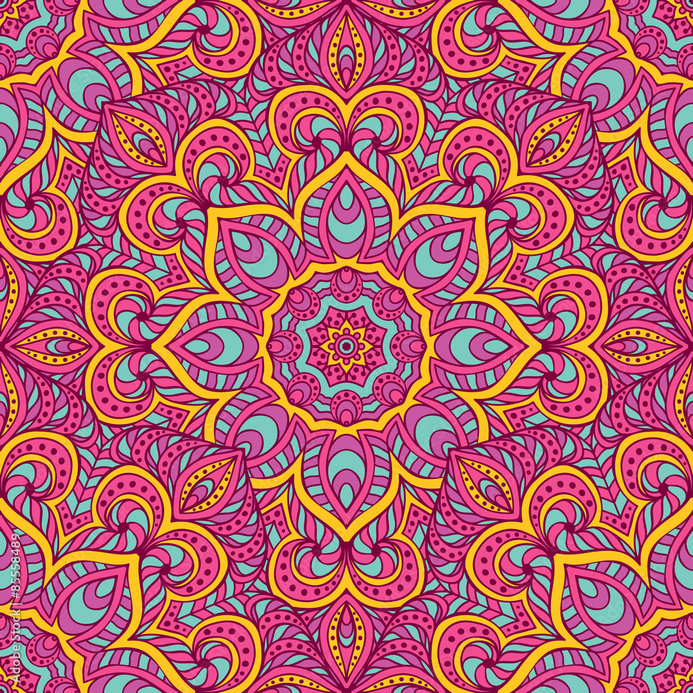 Ethnic floral seamless pattern Ethnic floral seamless pattern