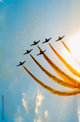 Airshow plane formation